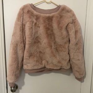 Bershka faux fur sweatshirt